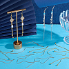 24Pcs 4 Style Brass Herringbone Chain Tassel Pendants KK-PH0004-92-4