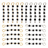 Transparent Glass Beads Connector Charms PALLOY-TA00135-1