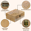 Rectangle Wooden Memory Keepsake Boxes with Lids CON-WH0101-003-3