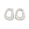 Non-Tarnish Trapezoid 304 Stainless Steel Ear Studs EJEW-L290-006P-1