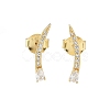 925 Sterling Silver Clear Cubic Zirconia Stud Earrings EJEW-Q032-01E-G-4