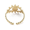 304 Stainless Steel Open Cuff Ring Components STAS-F301-01G-3