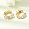 Brass Micro Pave Cubic Zirconia Hoop Earrings KK-CBA8324-22G-05-1