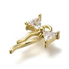 Rack Plating Brass Micro Pave Cubic Zirconia Charms KK-M014-02A-G-2