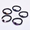 Natural Gemstone Stretch Bracelets BJEW-JB03159-1