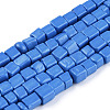 Opaque Spray Painted Glass Bead Strands GLAA-N047-08-A01-1