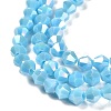 Opaque Solid Color Electroplate Glass Beads Strands GLAA-F029-P4mm-A12-3