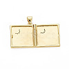 Brass Micro Pave Clear Cubic Zirconia Diffuser Locket Pendants for Teachers' Day X-ZIRC-T004-96G-NF-4