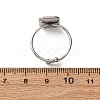 304 Stainless Steel Open Cuff Ring Components STAS-S134-01P-E02-3