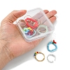 12Pcs 12 Style Cherry & Strawberry & Flower Glass Seed & Polymer Clay Heishi Beaded Stretch Finger Rings RJEW-YW0001-01-4