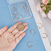 12Pcs Brass Ring Stud Earring Findings KK-BC0011-04-3