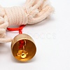 Owl Cotton Rope & Wood Beads Wind Chime Kit HJEW-TAC0011-01-3