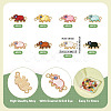 48Pcs 8 Colors Alloy Enamel Elephant Connector Charms ENAM-TA0001-80G-8