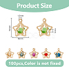 100Pcs Rack Plating Eco-Friendly Iron Pendants IFIN-DC0001-09-2