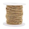 Ion Plating(IP) 304 Stainless Steel Diamond Cut Curb Chains CHS-F013-02G-2