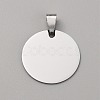201 Stainless Steel Pendants STAS-WH0016-49A-P-1