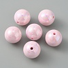 Pearlized Plastic Round Beads KY-WH0004-06E-2
