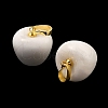 Natural Howlite Teacher Apple Charms G-Z022-02C-G-2