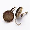 Brass Leverback Earring Settings KK-H024-AB-2