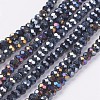 Electroplate Glass Beads Strands EGLA-R048-2mm-02-1