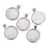 Metal Alloy Pendant Cabochon Settings X-PALLOY-A15654-N-1