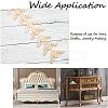Natural Solid Wood Carved Onlay Applique Craft WOOD-FH0001-21-5