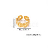 201 Stainless Steel Oval Link Chain Cuff Rings FS-WG16057-07-3