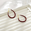 Brass Teardrop Hoop Earrings EJEW-A121-12A-G-1