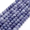 Natural White Jade Imitation Aquamarine Beads Strands G-F364-15-8mm-1