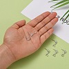 Anti-Tarnish Rhodium Plated 925 Sterling Silver Dangle Stud Earing Settings STER-K038-008P-5