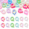 20Pcs UV Plating Transparent Acrylic European Beads OACR-TADJ0001-19Q-1