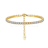 Real 14K Gold Plated 925 Sterling Silver Link Chain Bracelet BJEW-P311-01G-01-1