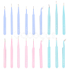 3Sets 3 Colors Stainless Steel Beading Tweezers Sets TOOL-DC0001-01-1