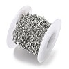 Handmade 304 Stainless Steel Textured Bar Link Chains STAS-F341-03P-2