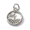 Brass Micro Pave Cubic Zirconia Charms ZIRC-F131-18P-2