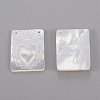 Natural White Shell Mother of Pearl Shell Pendants SHEL-K004-04-2