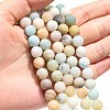 Natural Flower Amazonite Beads Strands G-G692-01F-8mm-5