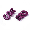 Spray Painted Alloy  2-Loop Link Pendants PALLOY-T075-48S-RS-3