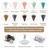 Fashewelry 20Pcs 10 Styles Natural & Synthetic Mixed Gemstone Pendants G-FW0001-36-5