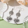 Tree of Life Alloy Dangle Earrings EJEW-JE05527-3