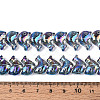 Electroplate Transparent Glass Beads Strands EGLA-N017-06-A03-4