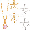 4Pcs 2 Colors Brass Pendants Cabochon Settings FIND-SC0017-24C-1