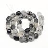 Natural Black Rutilated Quartz Beads Strands G-R445-8x10-18-2