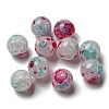 Transparent Crackle Glass Beads GLAA-D012-02A-2