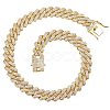 Crystal Rhinestone Tennis Necklace NJEW-WH0009-13-1