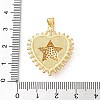 Brass Micro Pave Clear Cubic Zirconia Pendants CU-CBA03AF-10C-G-3