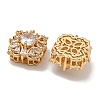 Brass Micro Pave Cubic Zirconia Beads KK-U037-03G-01-3