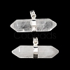Natural Quartz Crystal Double Terminal Pointed Pendants G-NH0001-15P-05-1