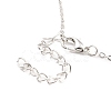 Bird Donut Pendant Necklace for Women NJEW-I113-14P-4