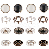 40 Sets 2 Colors Brass Snap Buttons FIND-GF0005-09-1